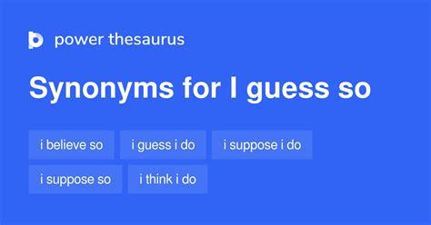 guess thesaurus